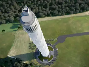 verputzter ThyssenKrupp Testturm