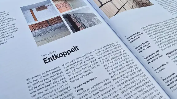 Presseveröffentlichung von der Weltneuheit Stucanet® Easy Fix Entkopplungsband